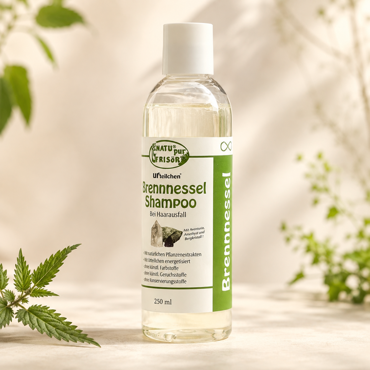 Brennnessel Shampoo NATUpur bei Haarausfall 250ml