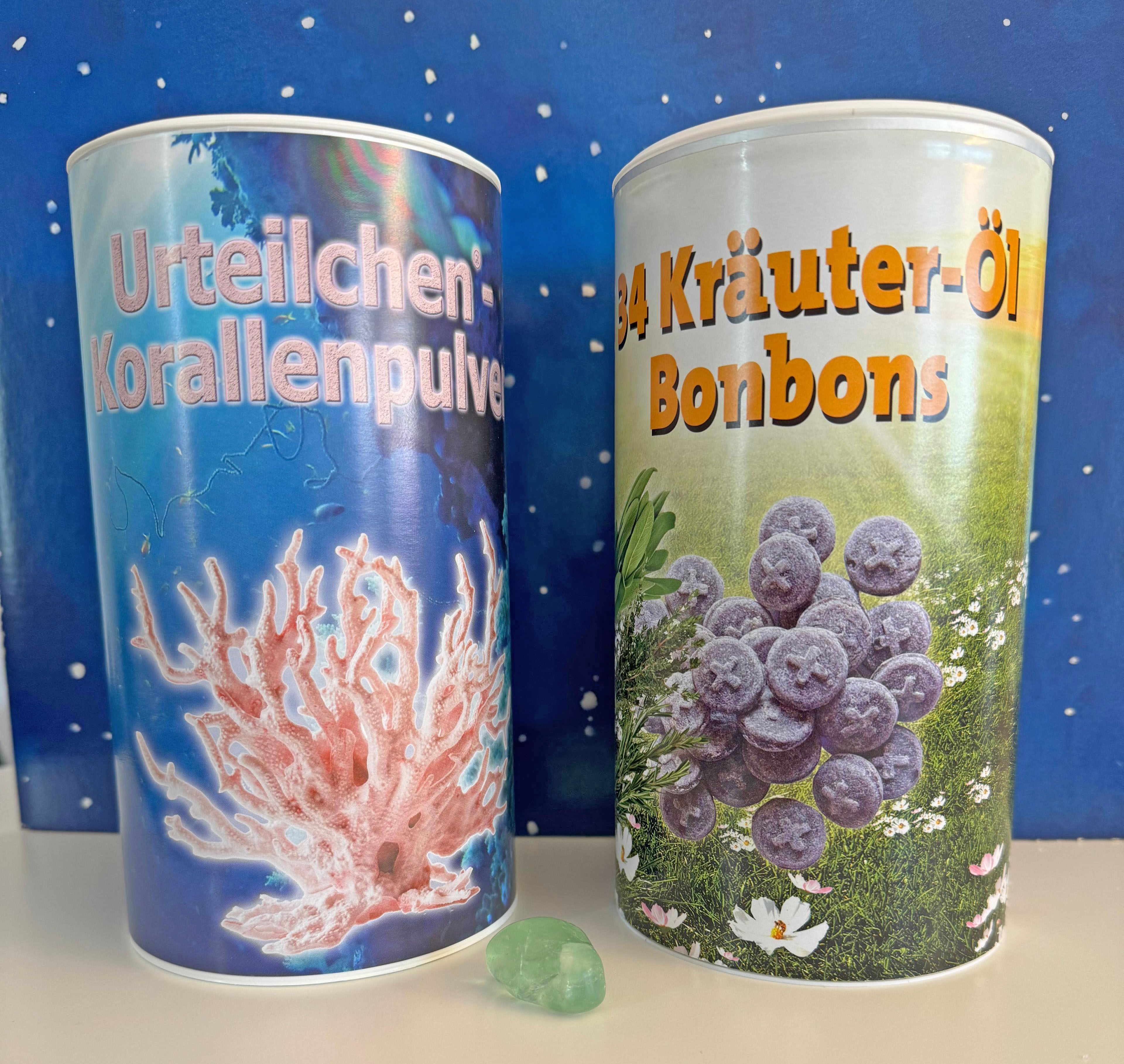 Angebot der Woche - Korallen-Calcium + Bonbon und einem Fluorit - großes Set