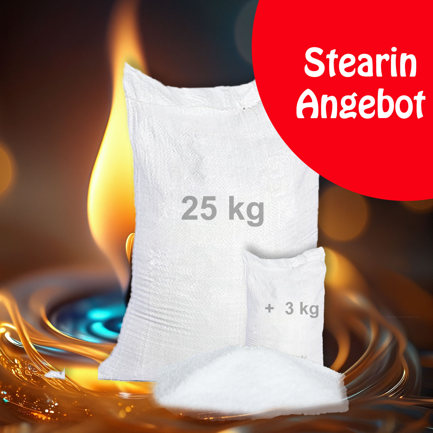 Angebot - Stearin 25 kg Sack + 3 kg Kristallisations-Stearin