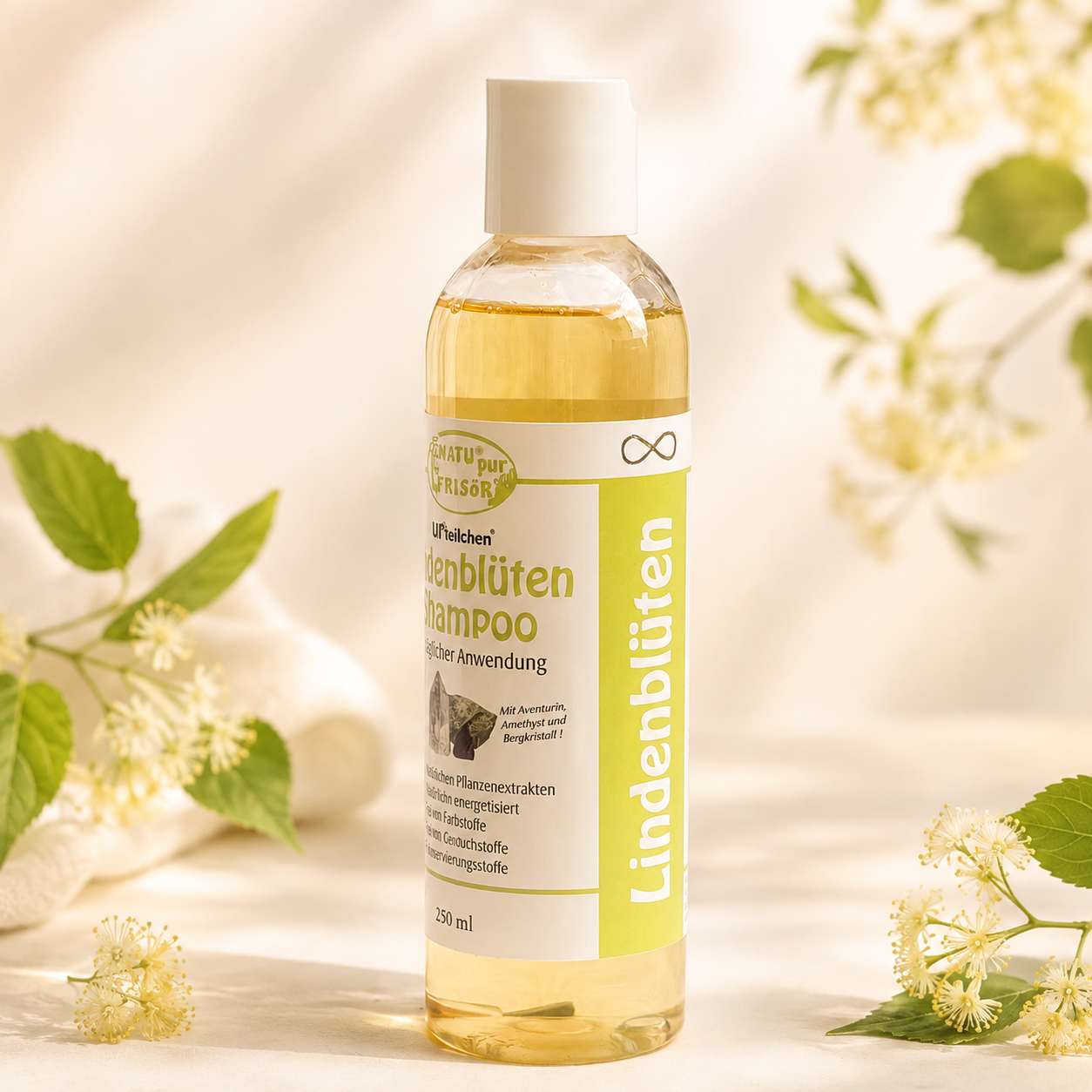 Lindenblüten Shampoo NATUpur für die tägliche Wäsche 250ml