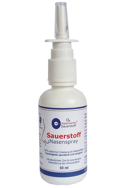 O4 Sauerstoff-Nasenspray mit stabilisiertem Sauerstoff plus pflanzliches Zink