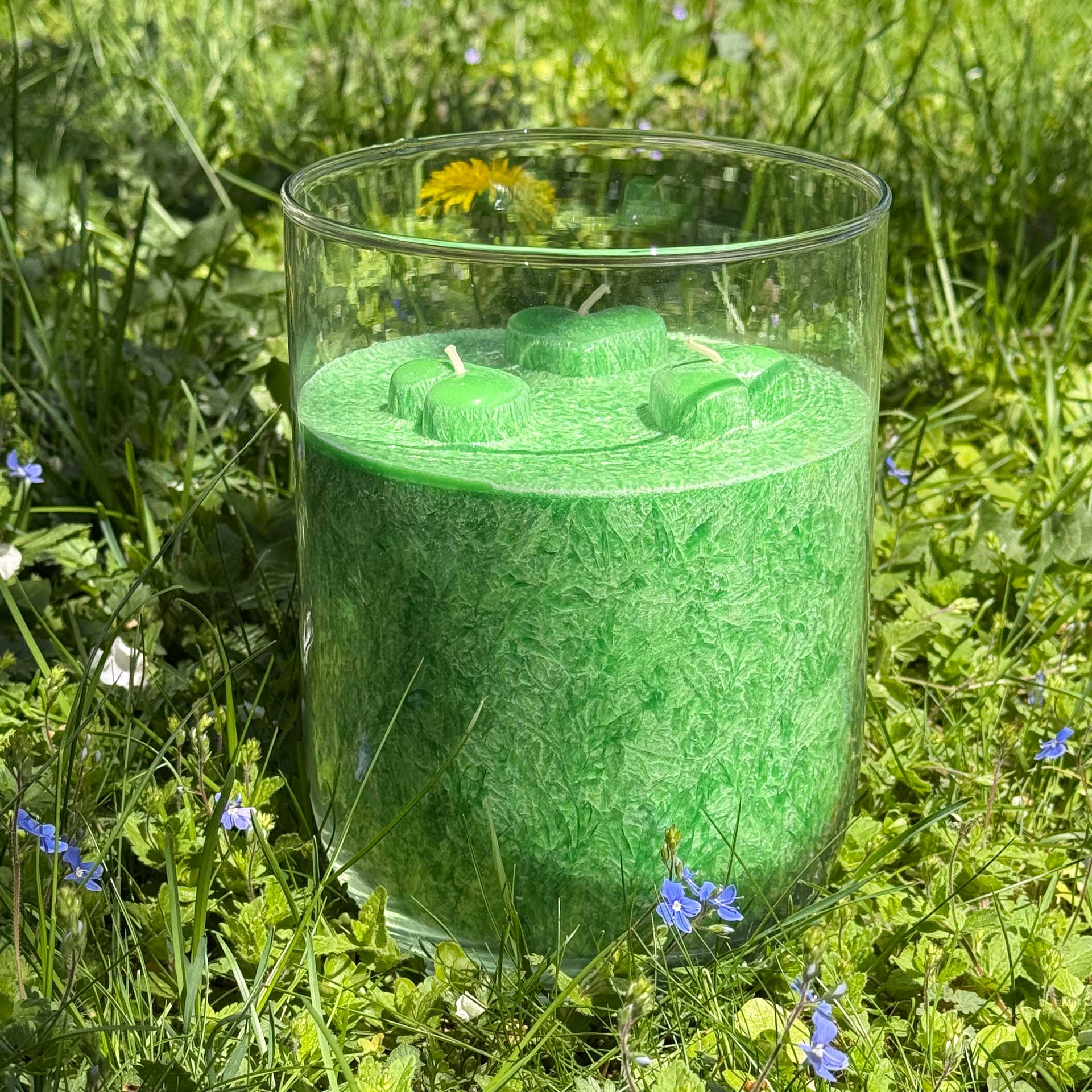 Große Gotteskerze -Heilung- 20 x 14 cm - 2000ml grün