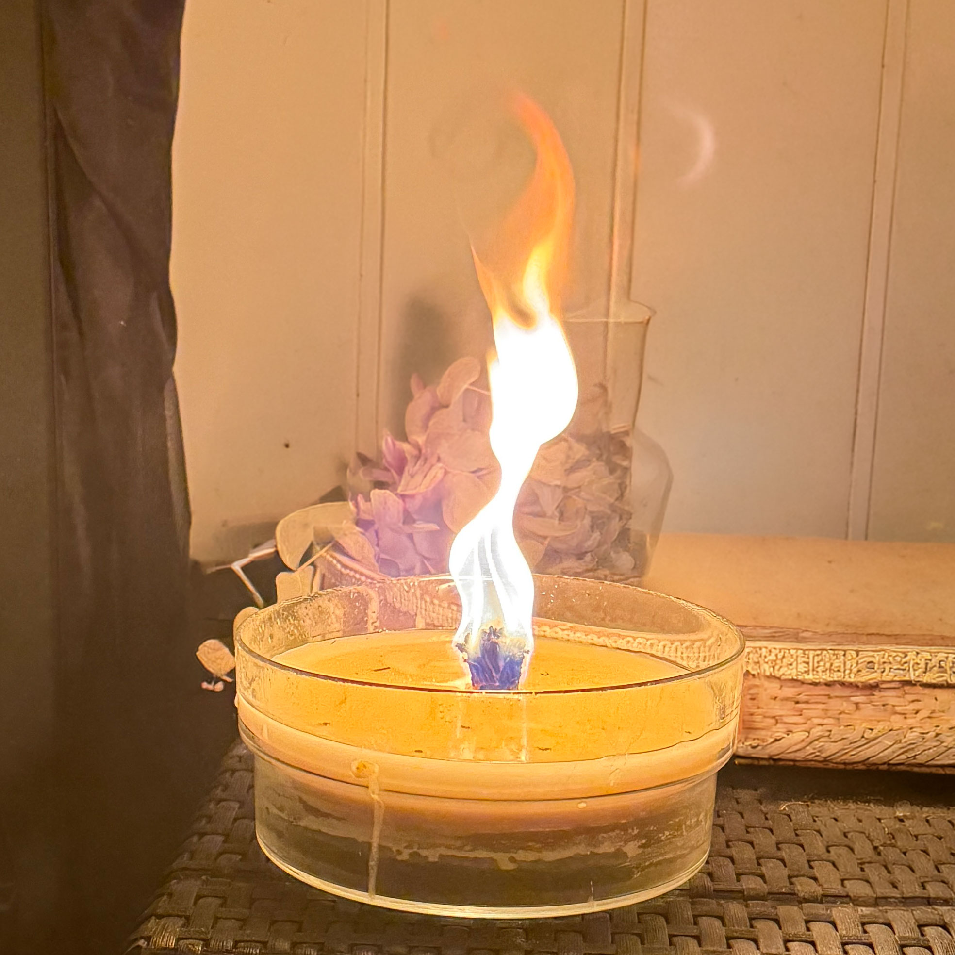 Herzlicht-Kerze Gartenfackel mit Citronella - versch. Farben