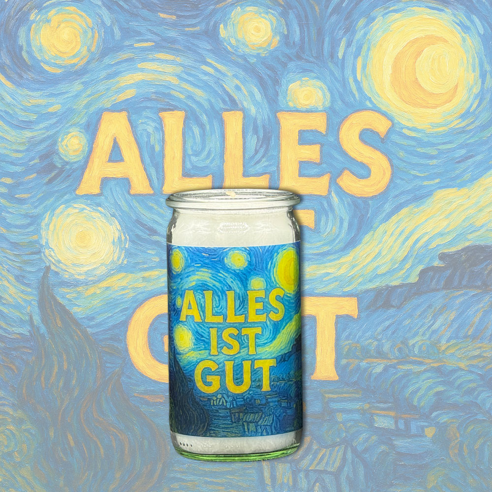Herzlicht-Kerze -Alles ist gut- 13 x 6 cm