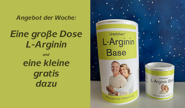 Angebot der Woche - L-Arginin plus kleine Dose gratis
