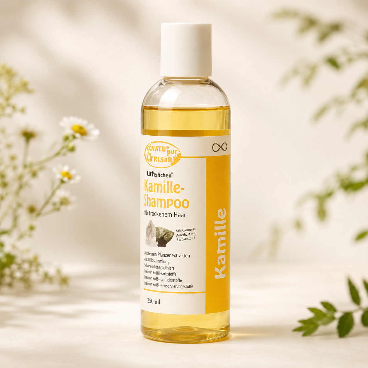 Kamille Shampoo NATUpur für trockenes Haar 250ml
