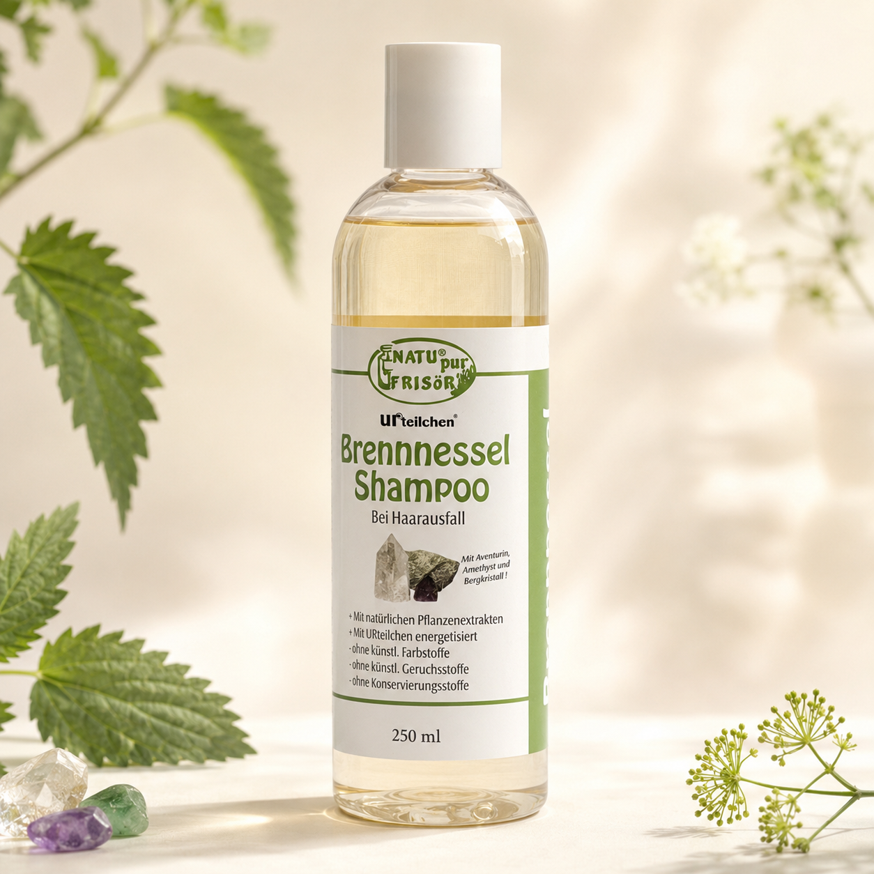 Brennnessel Shampoo NATUpur bei Haarausfall 250ml