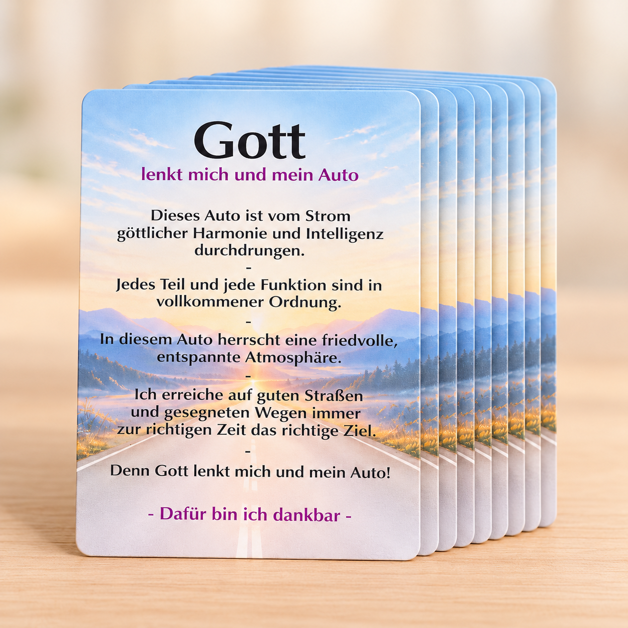 Karte "Gott lenkt mich und mein Auto" 10 Stück