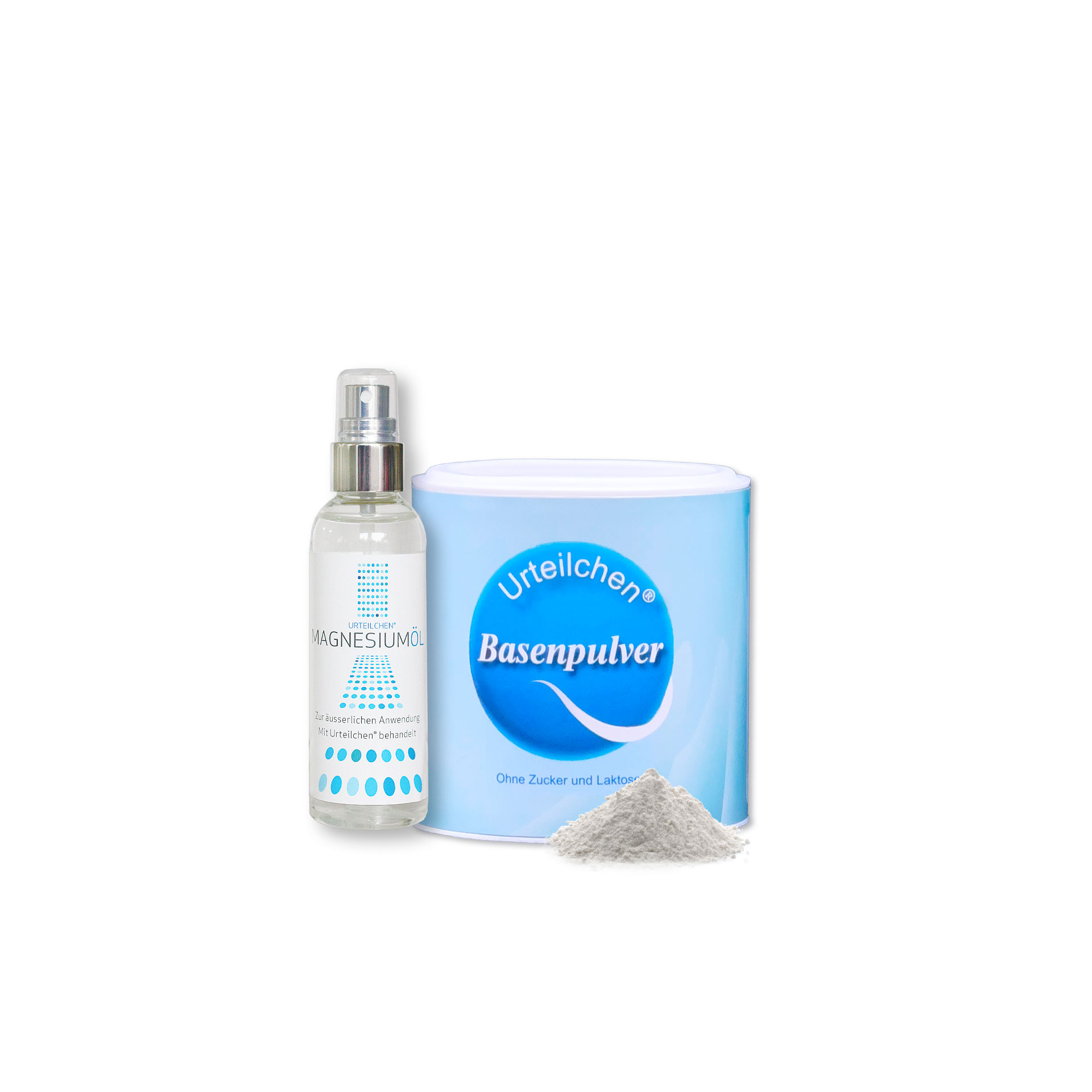 Urteilchen Basenpulver 150g + Magnesiumöl Sprühflasche